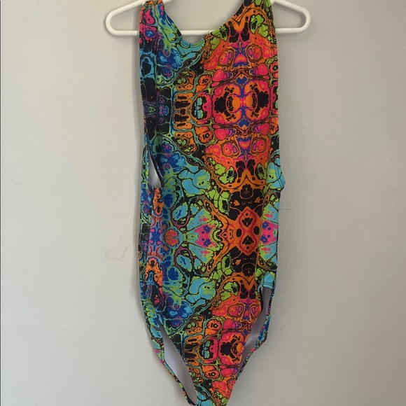 Freedom Rave Wear Colorful Patterned leotard. - Picture 1 of 4